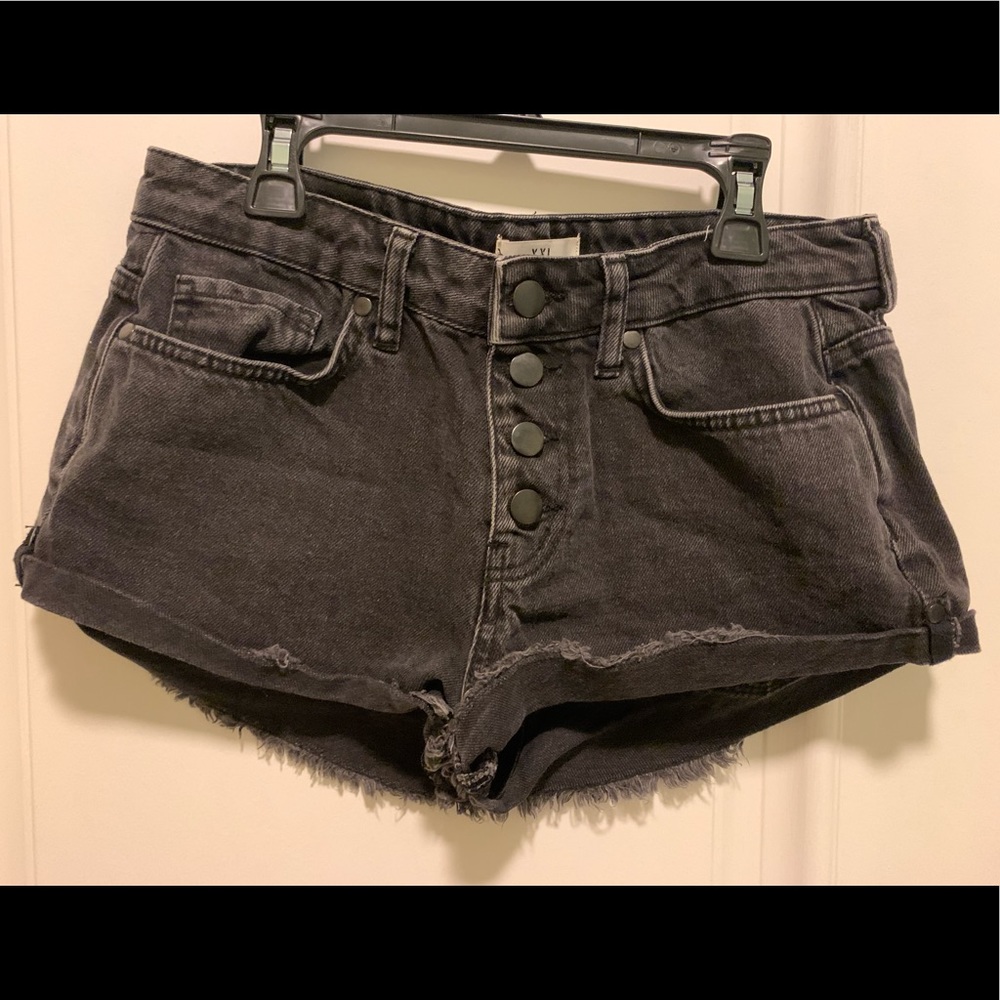 Dark Gray Denim Shorts (F21)